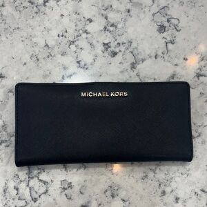 Michael Kors Black Leather Clutch